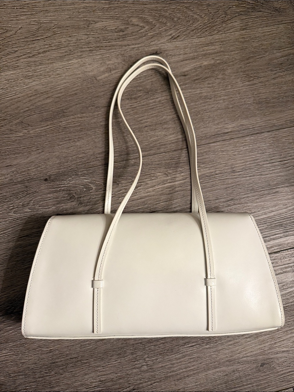 LIKE NEW REFORMATION Elena Shoulder Bag, White Leather - Picture 8 of 13